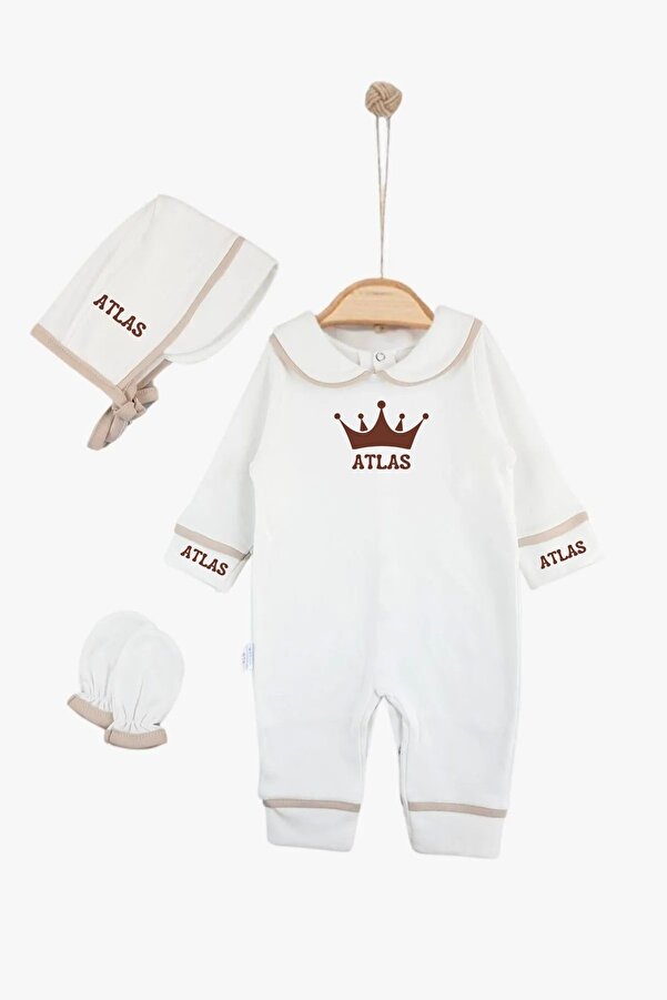 Minytrendy İsimli Yenidoğan Erkek Bebek Bebek Tulum Hastane Çıkışı Bebek Anı Seti Mevlüt Takımı İsme Özel