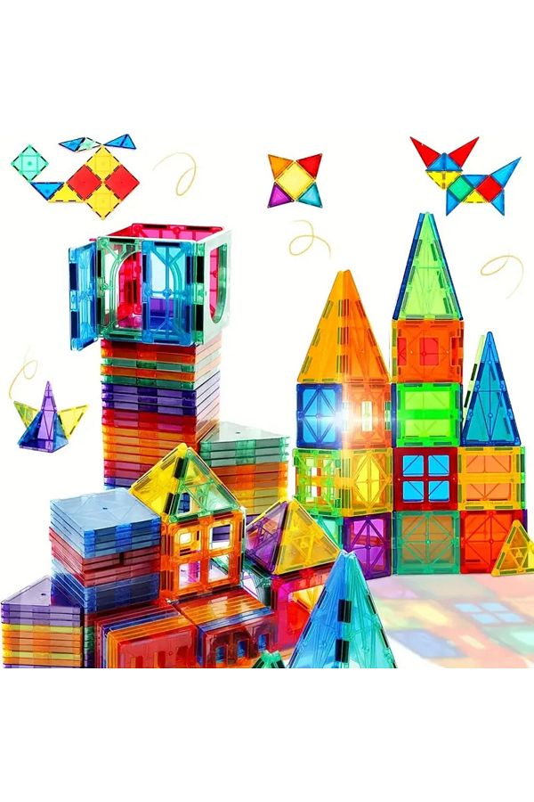 Choice-78pcs 3D transparent magnetic block game, inspired by creative blocks beyond imagination, Christmas 1