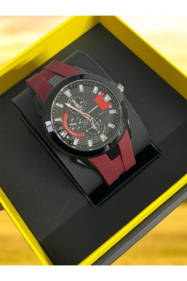 Polo Cross-Sports Style Men's Wrist Watch - Silicone Cord 1