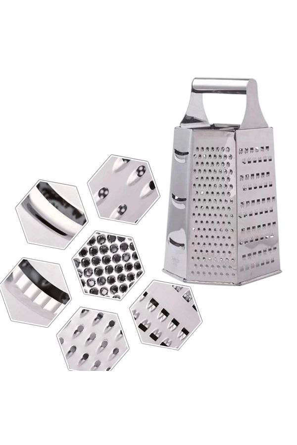 Epinox-Professional 6-Piece Chef Grater |   Hexagonal Grater with 6 Functions (Car-9) 1