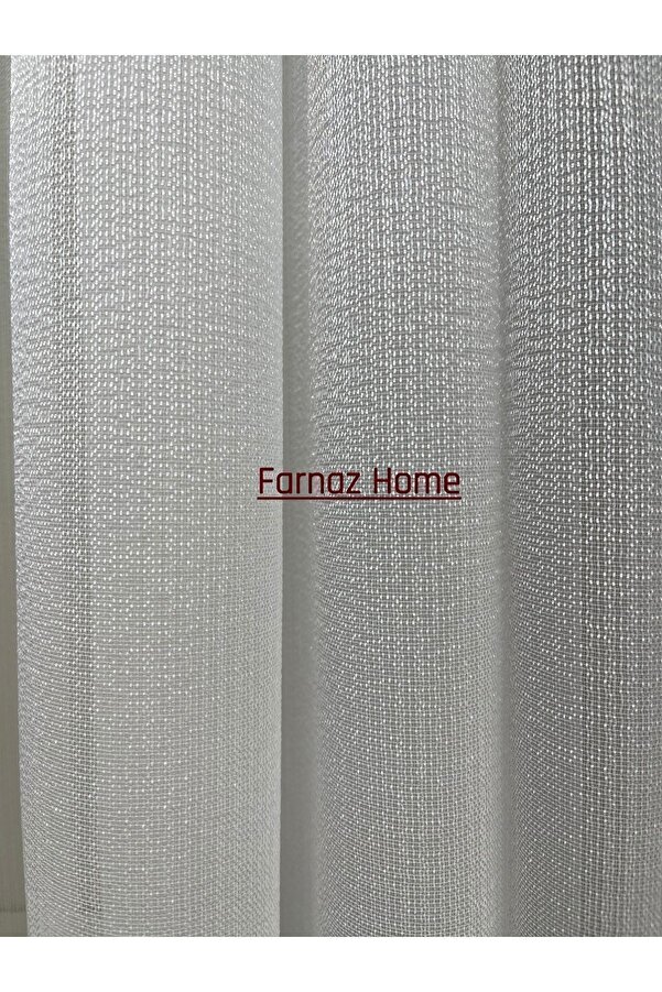 farnaz home Kanada Tül Perde, Modern, 1/3 sık Pileli, etek kurşun var. salon yatak odası çocuk odası mutfak vb