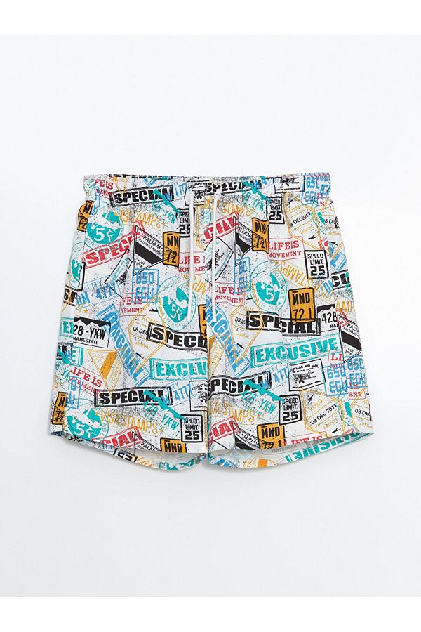 LC Waikiki-Short Length Patterned Men's Sea Shorts 1
