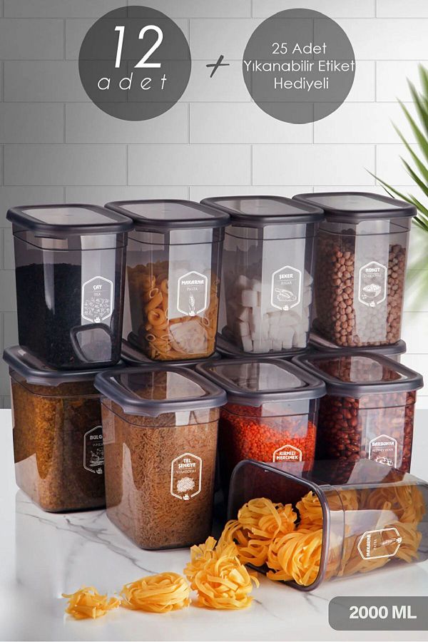 NESS HOME-2000 Ml Jumbo Size Rectangular Storage Set - 12 Pieces 1