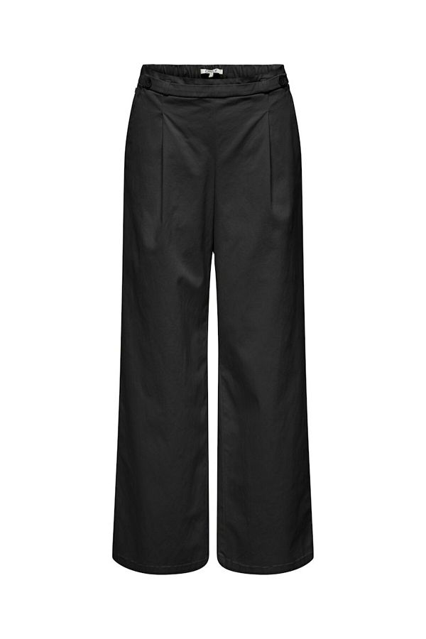 ONLY-Onlstella Mw Wide Pull-Up Pants for Women - Black, Cc, Pnt, 15338662 1
