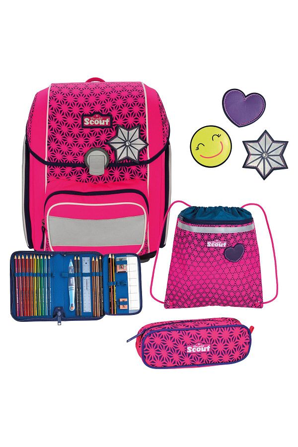 Scout-Genius Neon Safety Din Schulranzen-set 4-teilig 1