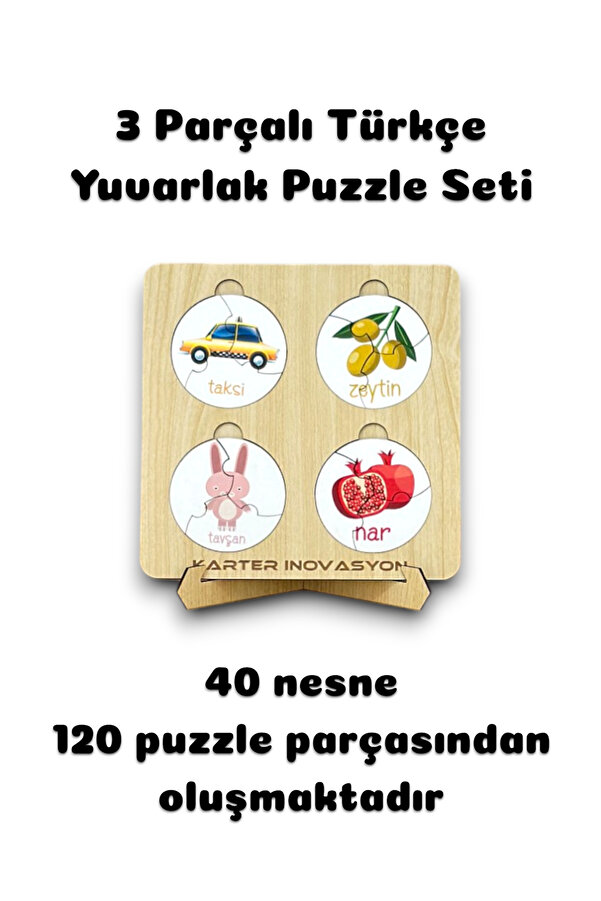 Bellacasa Kavram Öğrenme Puzzle Eşleme Kartı, Puzzle Eğitici Oyuncak, Montessori Eğitim Oyuncak, Motor Zeka