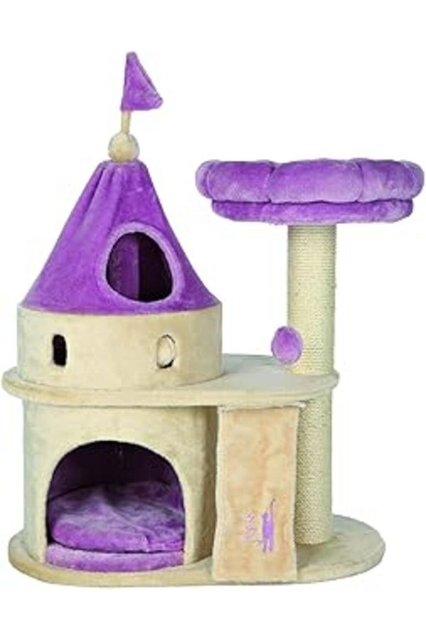 Epatim-My Kitty Darling Castle Hut - Crimped Toy with Scratching Post and Tree 1