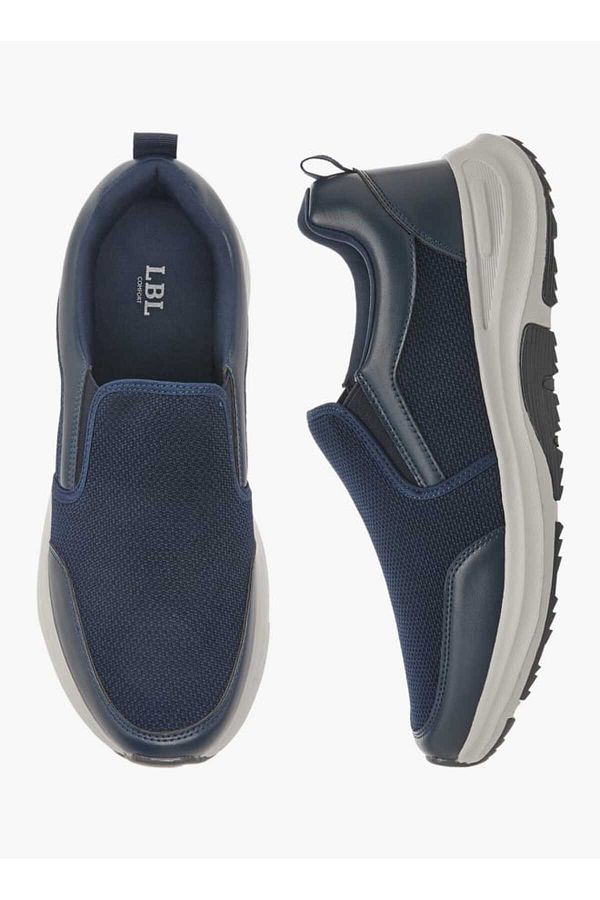 LBL by Shoexpress-LBL by Shoexpress Panelled Slip-On Sneakers with Pull Tabs 1