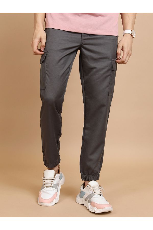 Highlander By Styli-Mid Rise Slim Fit Drawstring Cargo Joggers 1
