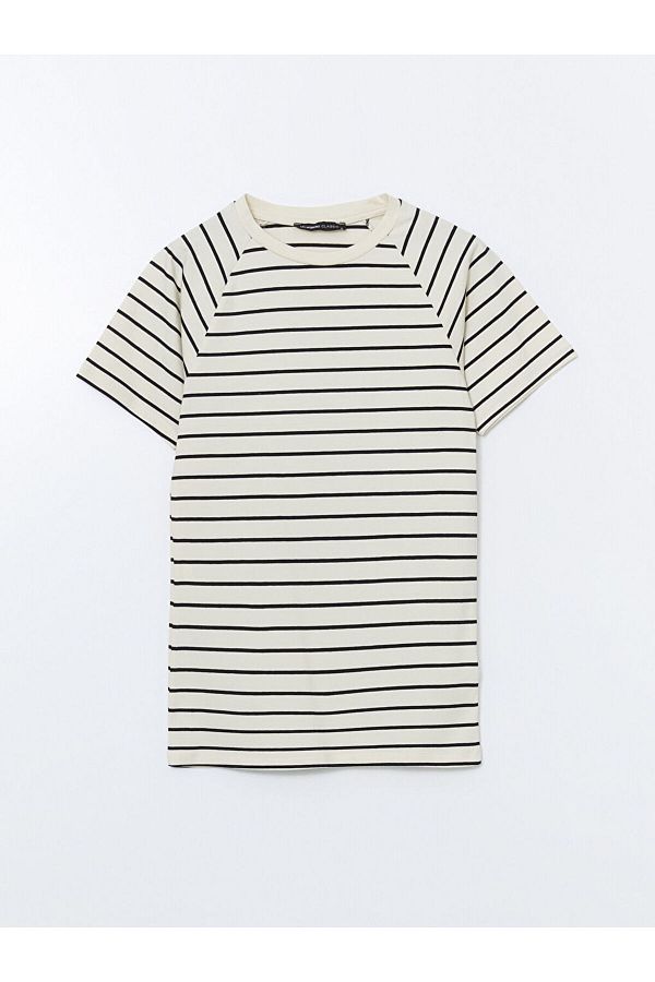 LC Waikiki-LCW Crew Neck Striped Women's T-Shirt 1