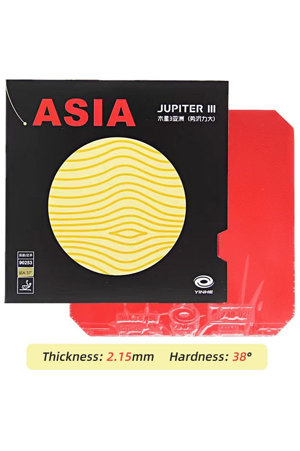 Choice-Red 38 Yinhe Jupiter 3 Asia Table Tennis Rubber Sticky Ping Pong Rubber Good For Quick Attack with L 1