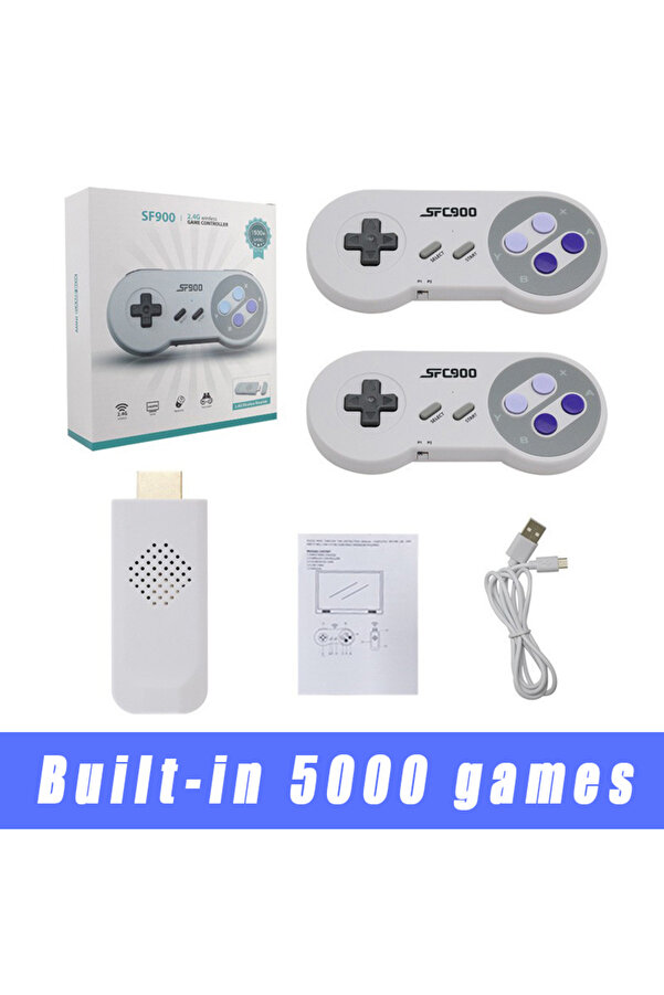 yydzkj-5000 Games SF900 retro console built-in 5000 games SNES wireless video game console HDMI compatible 1