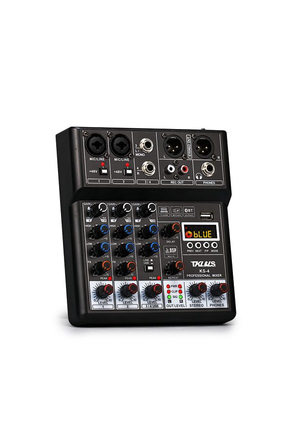 TKL-black TKL KS-4 Mixer Profissional 48V Phantom Power DSP Bluetooth USB Mixing Console Desempenho 1