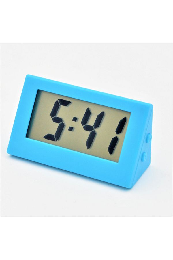 Choice-Blue 5.2*2*3.5cm Mini Portable Desk Clock 12hour Time Display Digital Clock With Date Electronic Ta 1