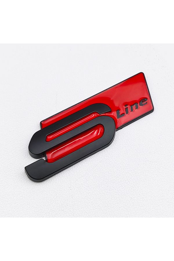 Choice-Red Black 3D Metal S LINE Logo Styling Emblem Car Decal Badge For Audi Sline A1 A3 A4 A5 A7 Q2 Q5 Q7 1