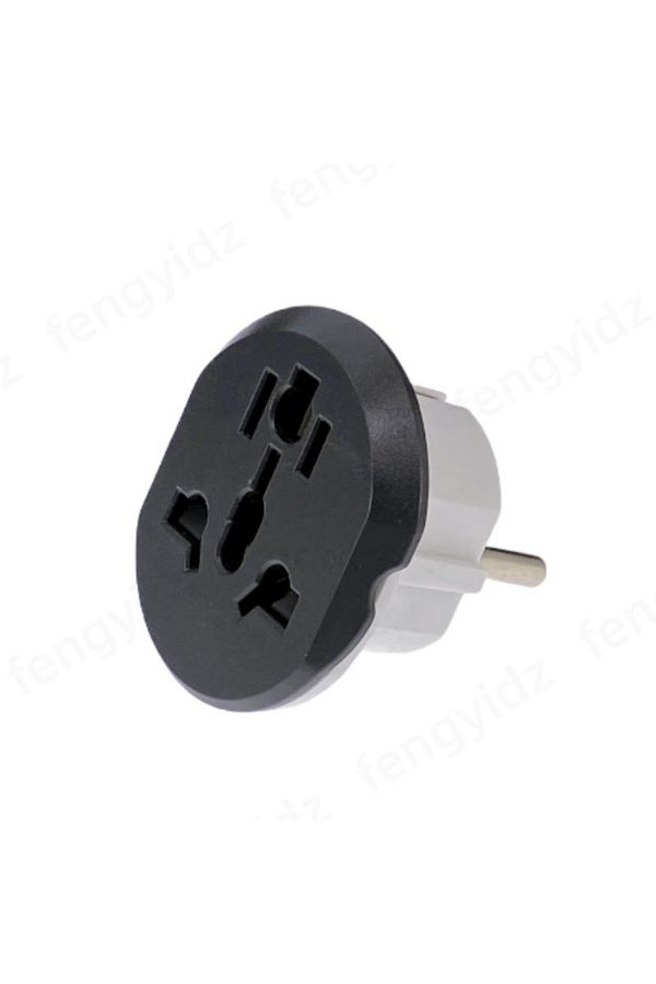 Choice-Gray Eu Plug Adapter 16a 250v Travel Adapter Converter 2 Round Socket High Quality Universal Au Us U 1