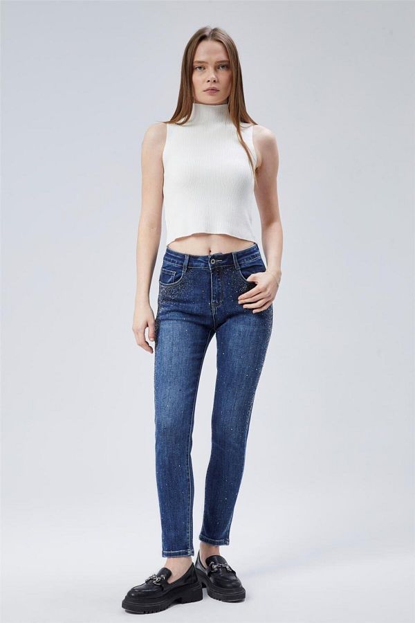 HomeStore-Denim Wide-Leg Trousers 1