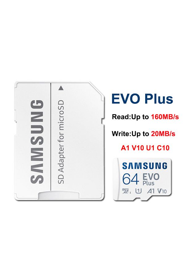Choice-64gb Samsung Evoplus 64gb U1v10a1/128gb 256gb 512gb U3v30a2 Microsd Memory Tf Card Microsdxc Uhs-i C 1
