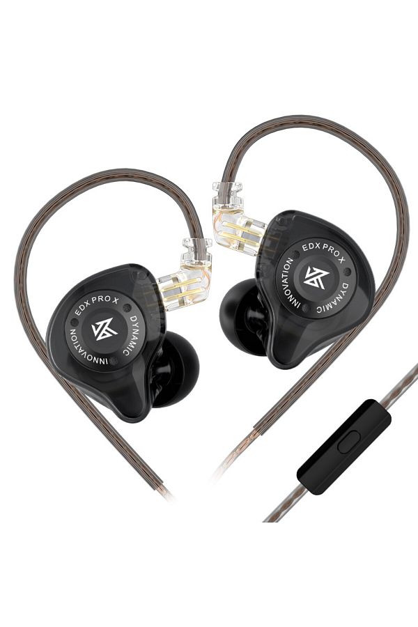 KZ-Black MIC KZ EDX PRO X Dynamic Drive Earphone HIFI Bass Music Earbud Sport Noise Cancelling Headset 1
