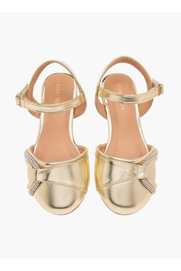Flora Bella by Shoexpress-Flora Bella Embellished Strap Sandals with Hook and Loop Closure 1