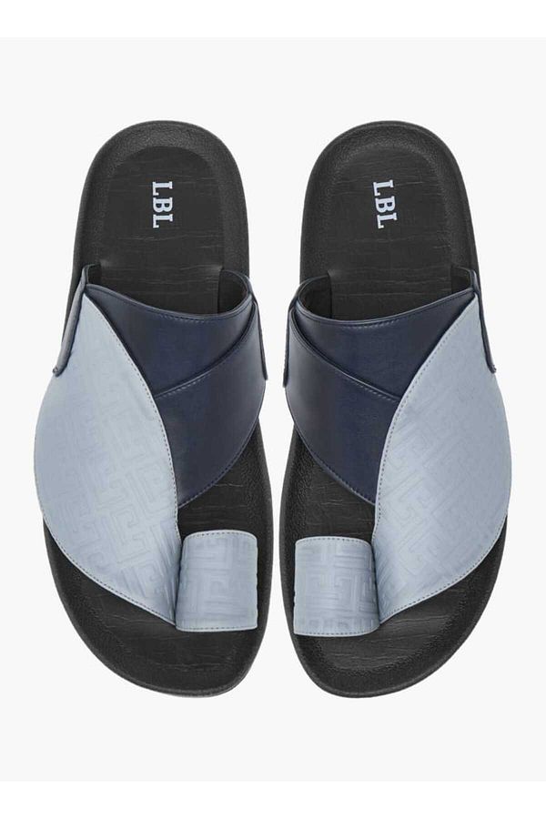 LBL by Shoexpress-Textured Slip-On Arabic Sandals with Toe Loop 1