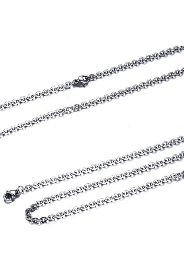 Chavin-55 cm Men's Steel Necklace Chain - 2 mm Dr99 1
