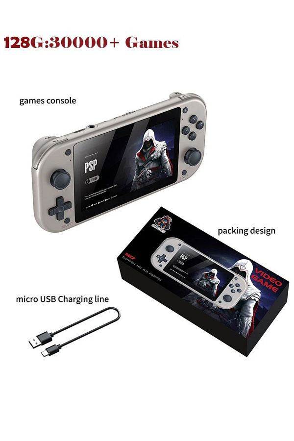 yydzkj-Us 128g M17 Handheld Video Game Console 64g 128g Open Source Linux System 4.3inch Screen Portable Po 1