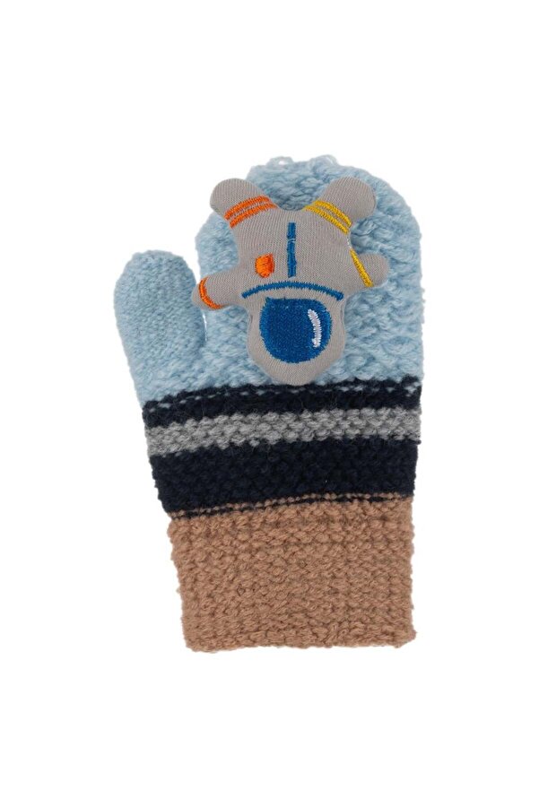 Kitti 1-3 Yaş Bebe Örme Eldiven Erkek