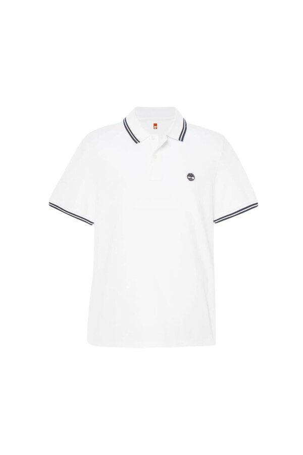 Timberland-Ανδρικό μπλουζάκι με κοντό μανίκι Pique Polo White 1