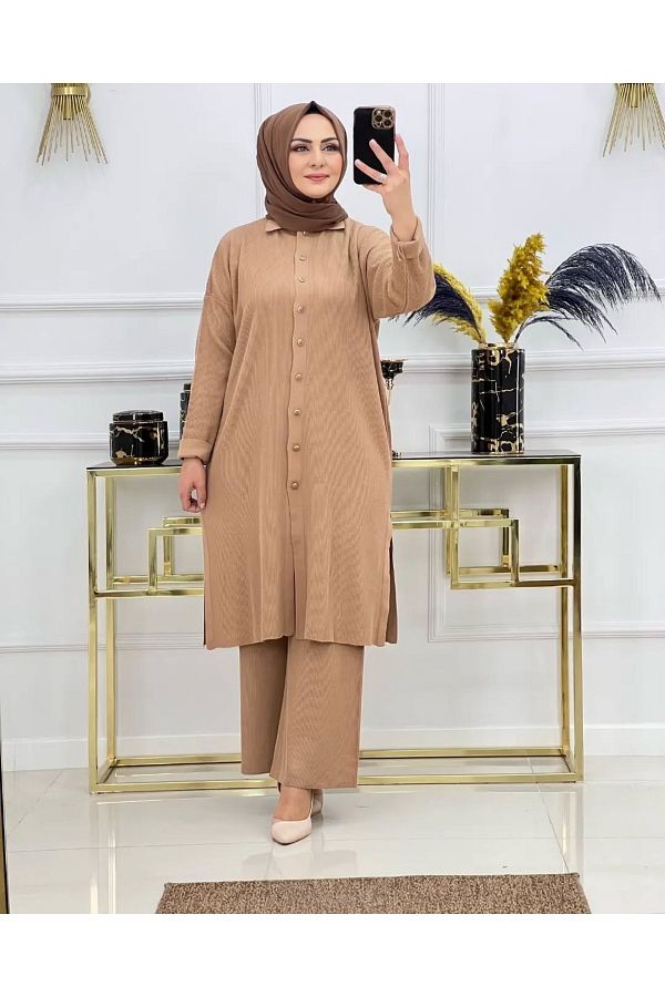 NİSUM MODA-Long Shirt Kit Suit 1