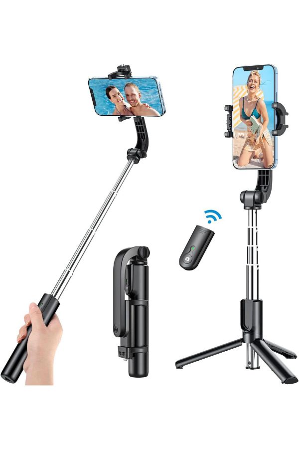AWH-Selfie Stick Tripod Bluetooth – Extendable with Remote for iPhone, Galaxy, Huawei & More 1