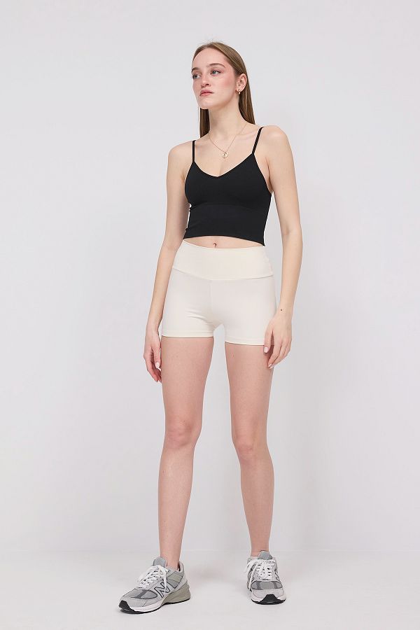 Addax-A009 Crop Tank Top with Rope Straps 1