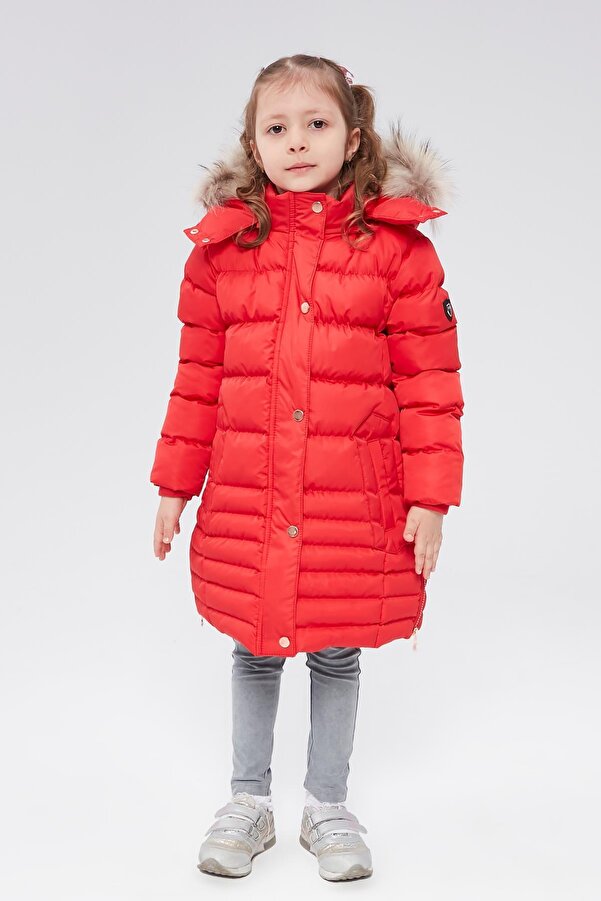 Benittokids Benittokids Kız Çocuk Natürel Kürklü Kaban 51301