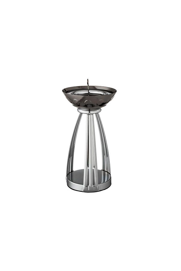 ALSAIF-Elegant incense burner made of silver and black metal 1