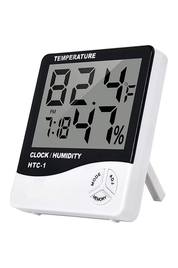 Choice-HTC-1 white HTC-1 Digital Thermometer Hygrometer Clock Alarm/Alarm Calendar 5 Functions Large Screen 1