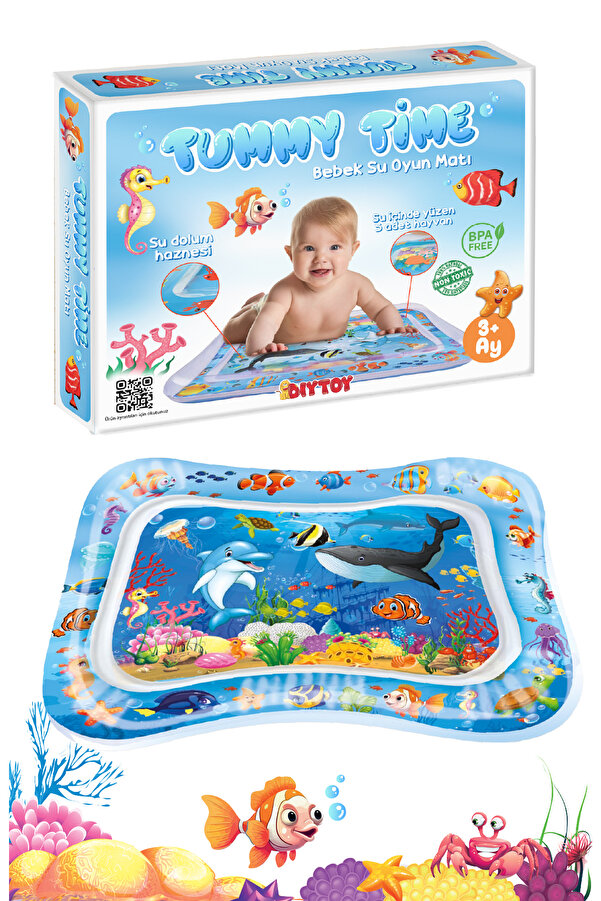 Diytoy Bebek Su Oyun Matı - Tummy Time Karın Üstü Aktivite Zamanı Eğlencesi Şişirilebilen (TEST RAPORLU)