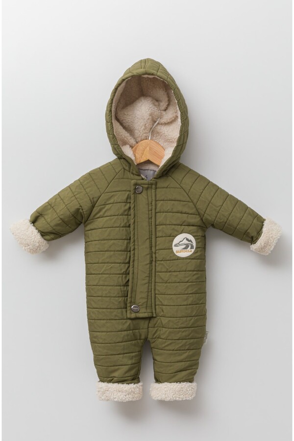 Babydola 0-3 Yaş Kapitone Kapşonlu İçi Velsoft Bebek Çocuk Kışlık Kar Tulumu Kozmonot 13473