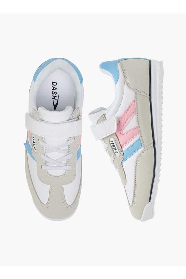 Dash-Panelled Sneakers with Hook and Loop Closure 1