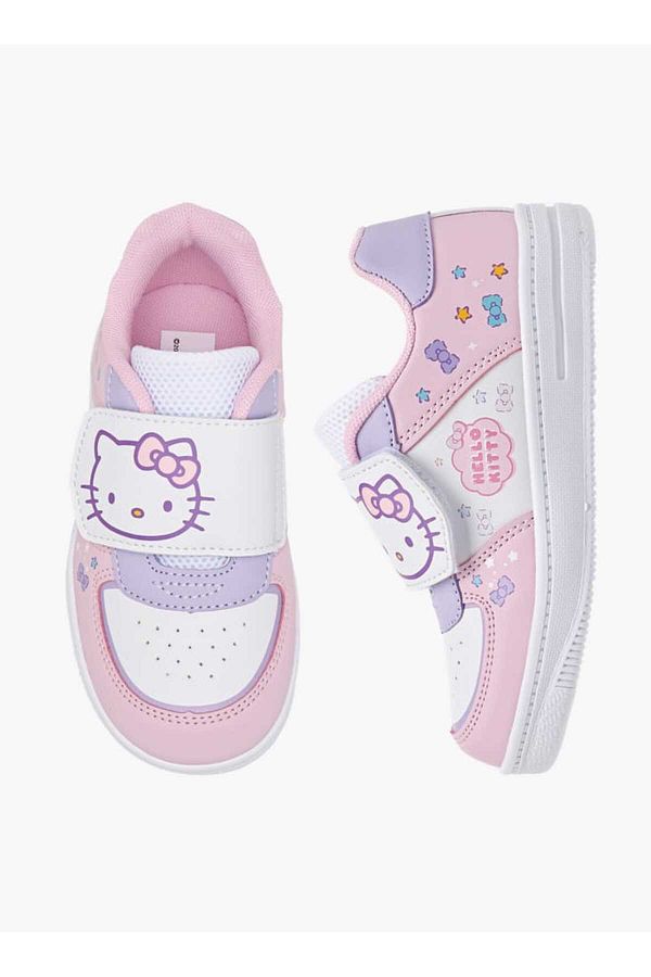 Hello Kitty-Printed Sneakers with Hook and Loop Closure 1