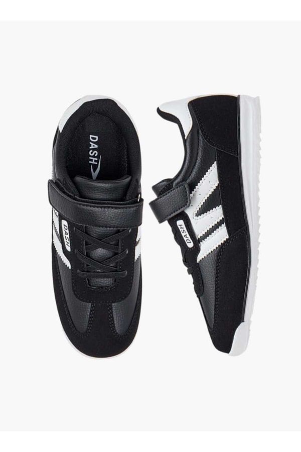 Dash-Panelled Sneakers with Hook and Loop Closure 1