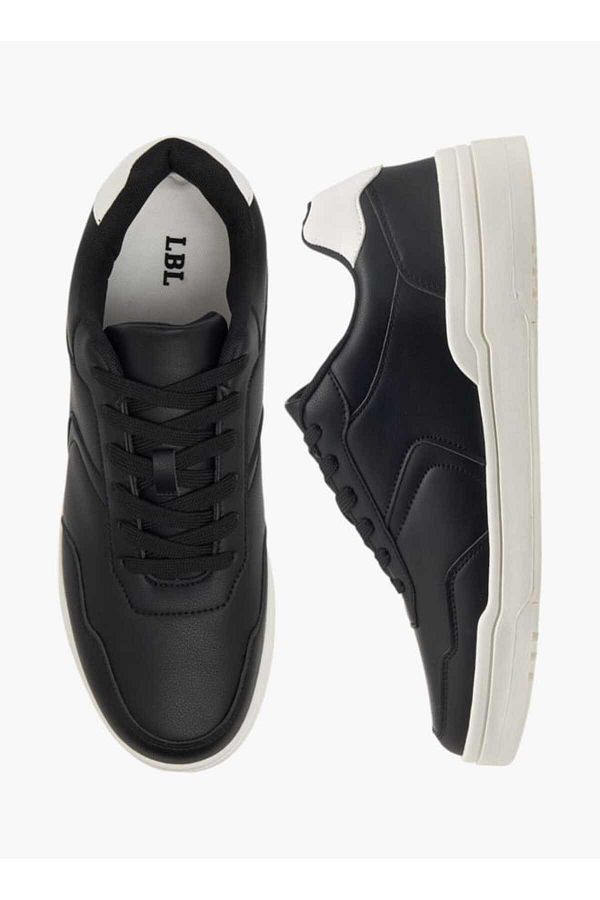LBL by Shoexpress-LBL by Shoexpress Panelled Sneakers with Lace-Up Closure 1