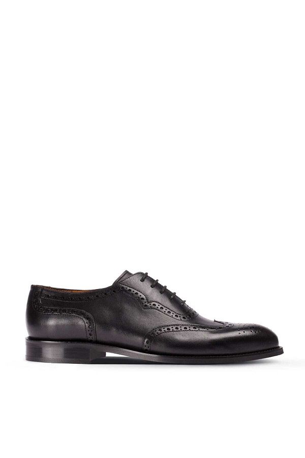 Deery-Genuine Leather Black Classic Men's Shoes 1
