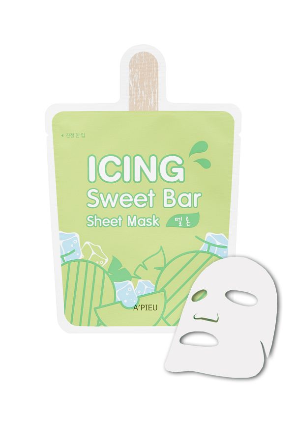Missha-Refreshing, Revitalizing Sheet Mask with Melon Content a'Pieu Icing Sweet Bar Sheet Mask (Melon) 1