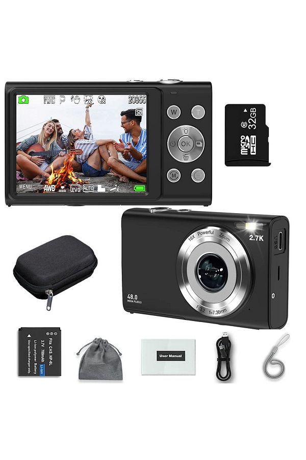 Choice-B-32g Card-bag 4k Digital Camera Autofocus Vlogging Camera Hd 48mp With 2.8" Large Screen Camcorder 1