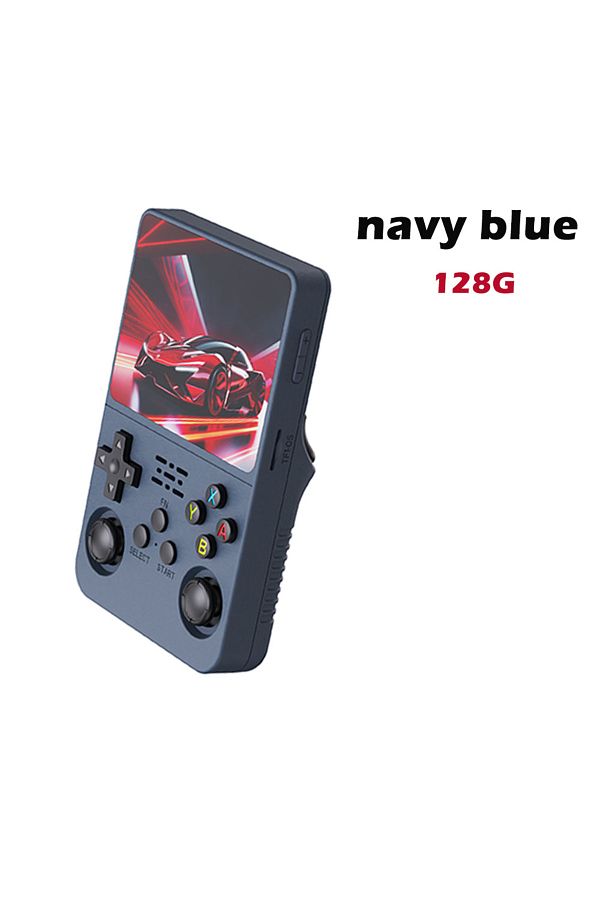 yydzkj-128g Navy Blue R36s New Handheld Game Console Open Source Linux 3.5-inch Ips Screen Handheld 128gb V 1