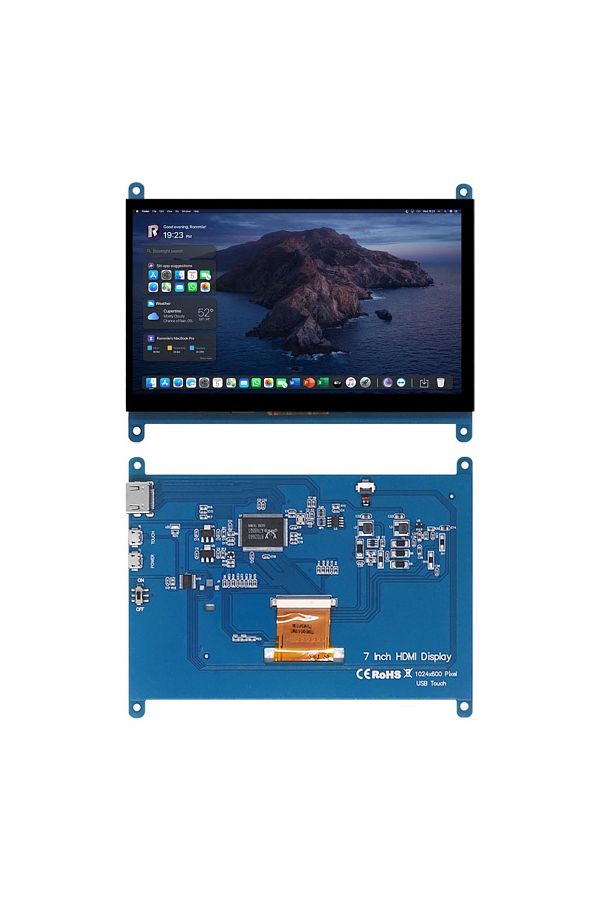 Choice-TN Touch LCD 7 Inch Raspberry Pi 4/3/2/B/B+/A+ Monitor 1024x600 IPS 5-Points Capacitive Touchscreen 1