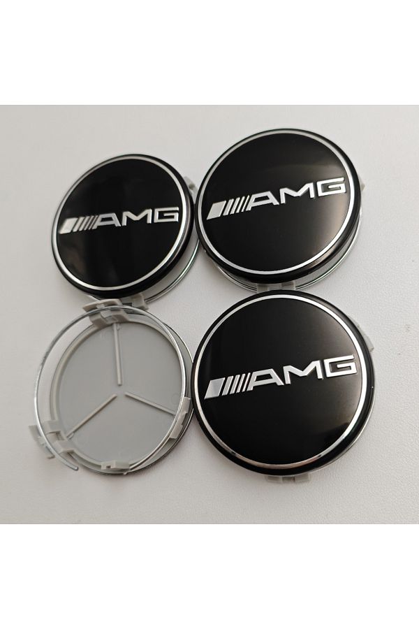 Choice-AMG Black 4pcs 4pcs 75mm Car Rims Hub Cover Wheel Center Caps For Mercedes Benz W203 W204 W205 W206 1