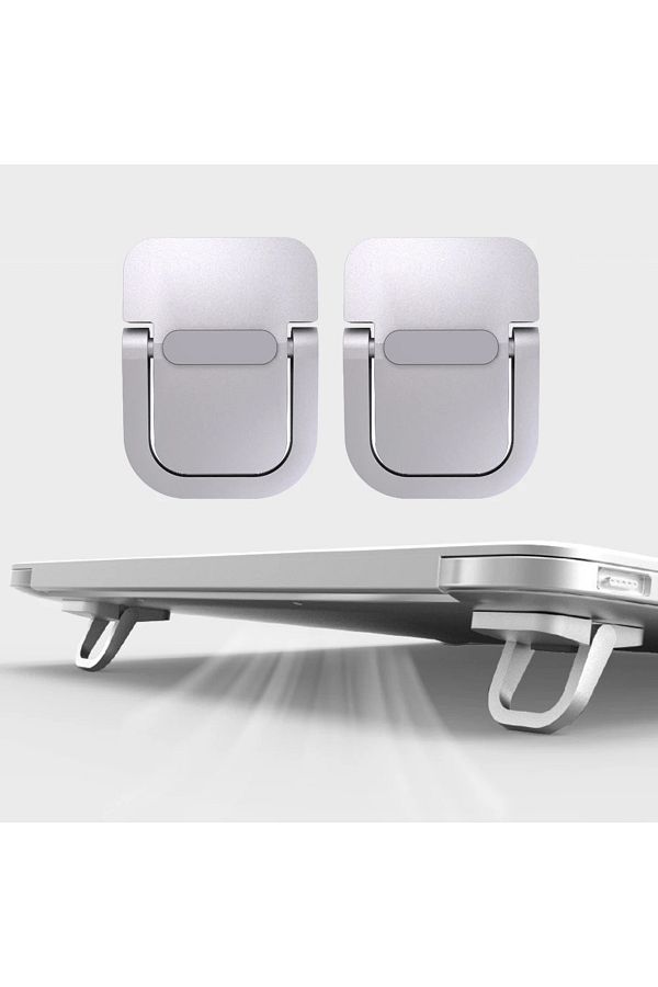 Choice-Silver Mini Foldable Laptop Stand, Portable Computer Keyboard , Self-Adhesive Invisible Notebook Sta 1