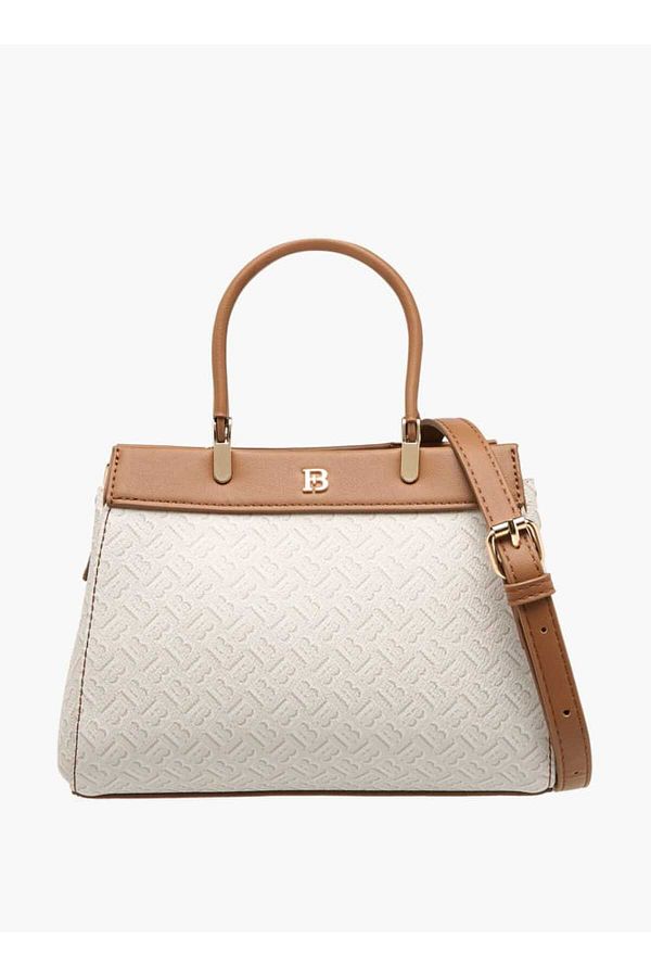 Flora Bella by Shoexpress-Flora Bella Monogram Print Tote Bag with Handles and Detachable Strap 1