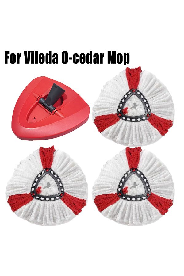 Choice-4 pcs Mop Head Replacement for O-cedar and Vileda EasyWring 1 Tank System Washable Mop Pad Reusable 1